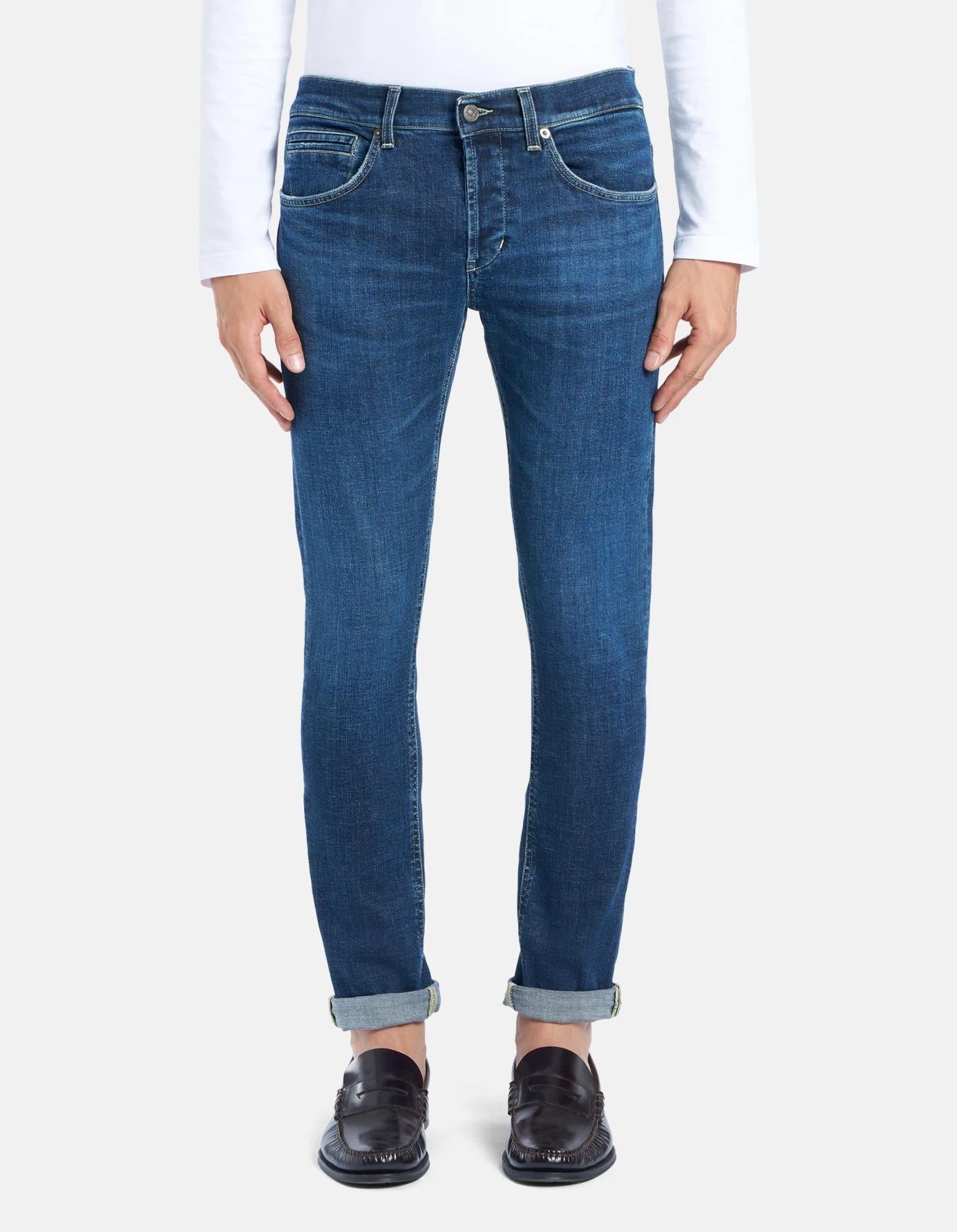 Jeans George skinny in denim stretch responsabile<BR/> UP232DSK316J12 800 DONDUP
