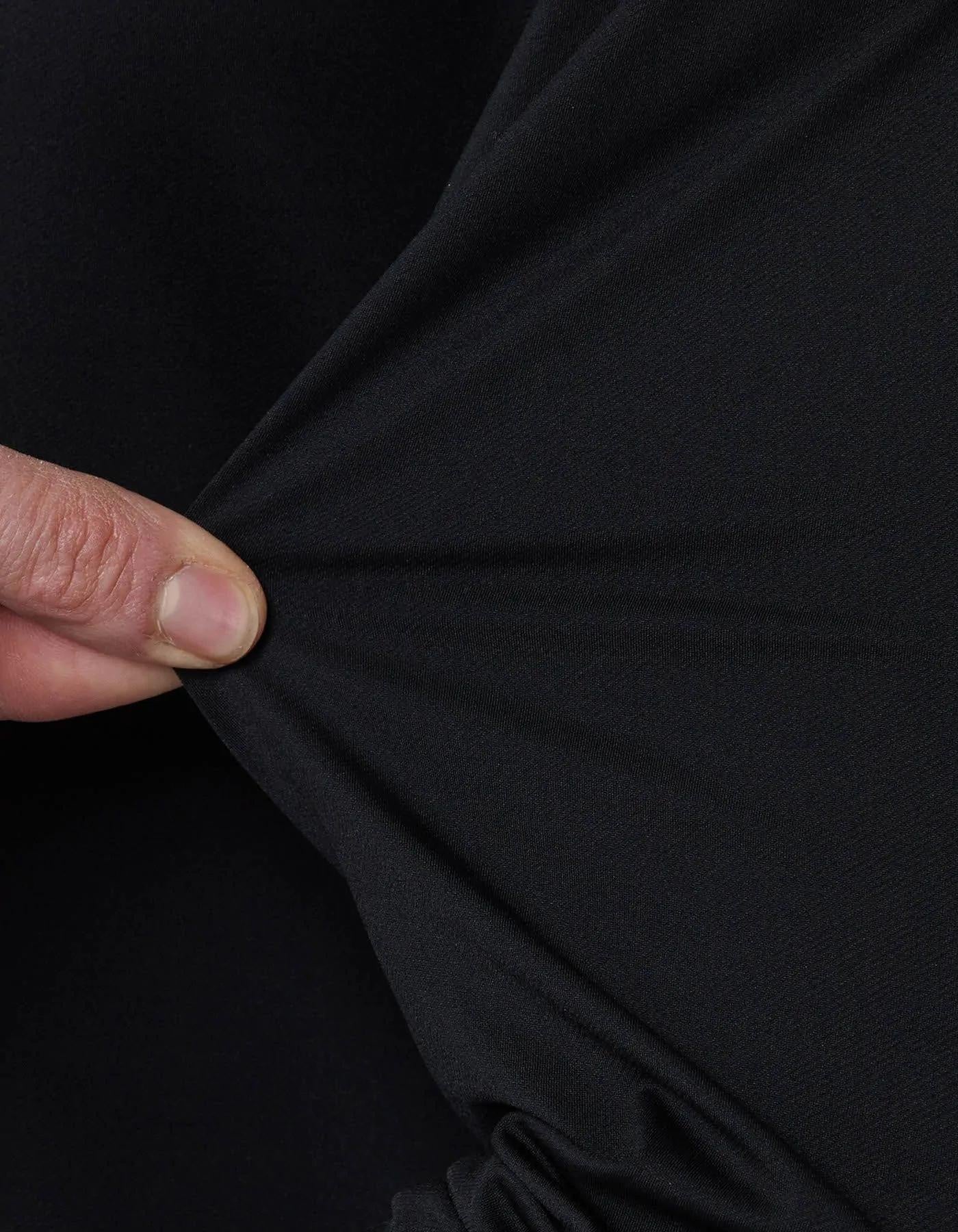 Camicia Collo francese Tinta Unita Twill Nero<BR/> ACT53111460 004 XACUS