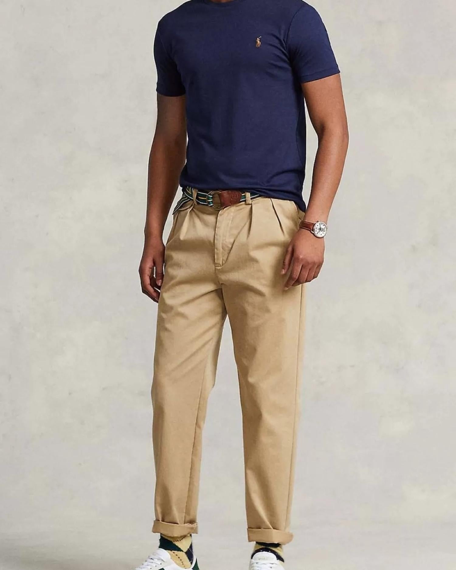 T-shirt in cotone con pony multicolor 710740727 003 RALPH LAUREN