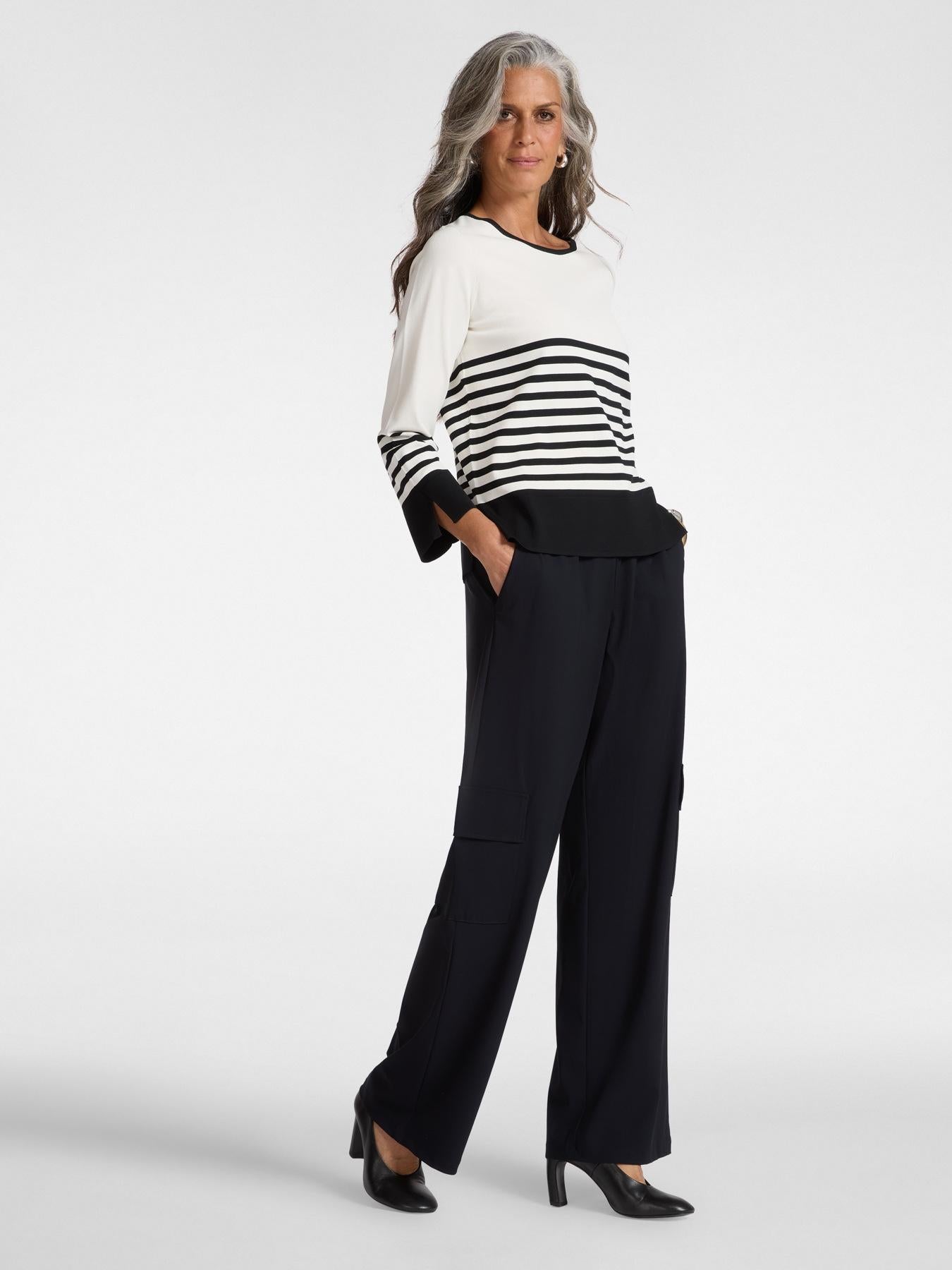 Maglia rigata misto viscosa<BR/> M561Z000702N A1 ELENA MIRO