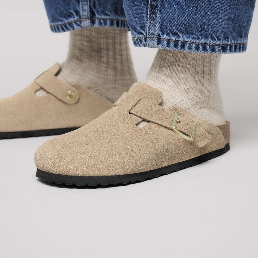 Sandalo Boston in pelle scamosciata 1030883BOSTON SANDCASTLE BIRKENSTOCK