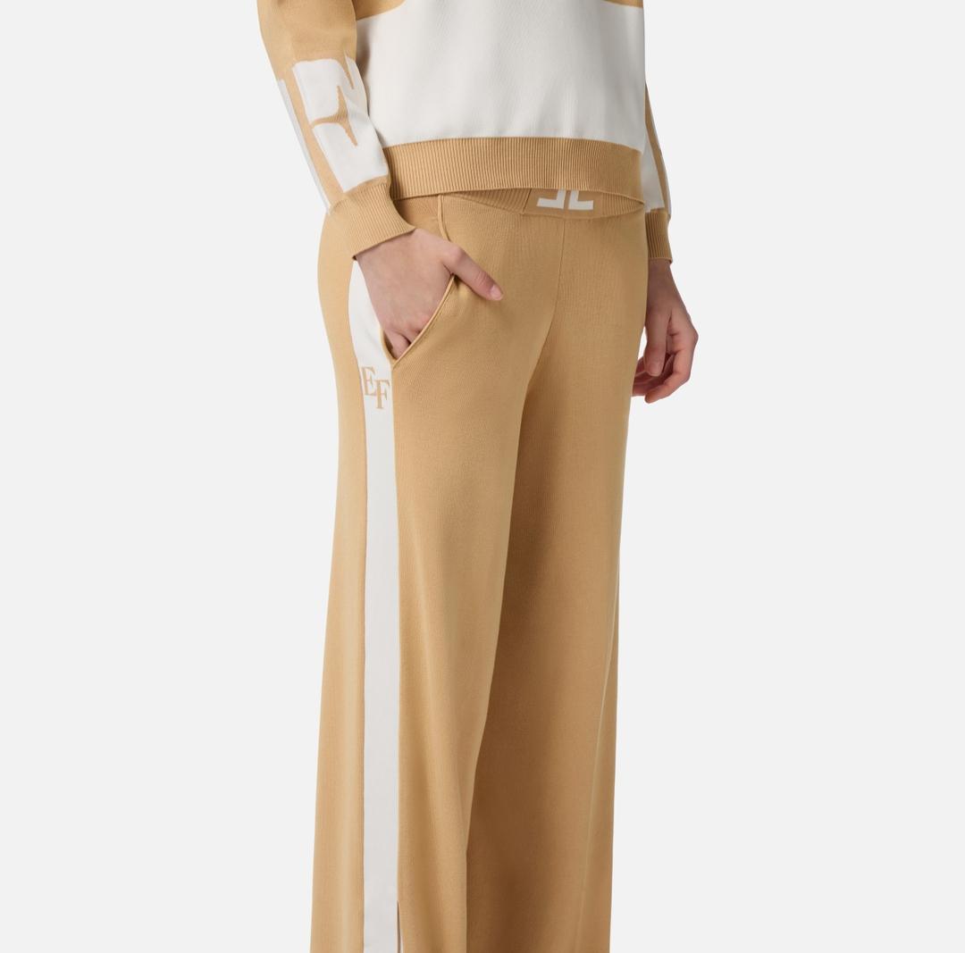 Pantaloni in viscosa con bande lucide KP69S56E2 EG2 ELISABETTA FRANCHI