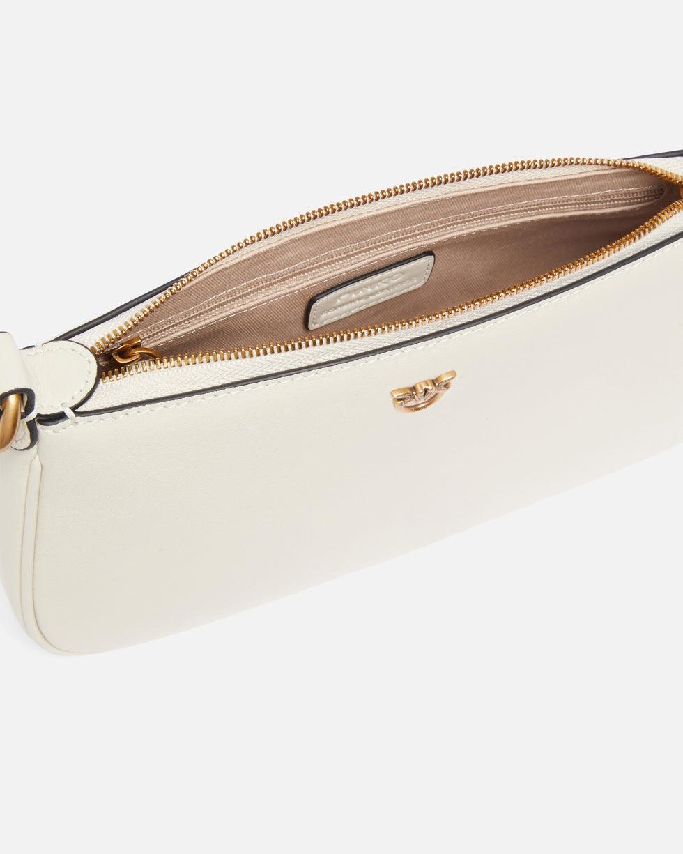 Borsa a tracolla Mini Half Moon in pelle<BR/> 105069A0QO Z14Q PINKO