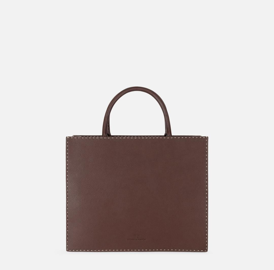 Borsa donna Tote media con impunture a contrasto BS09A51E2 644 ELISABETTA FRANCHI