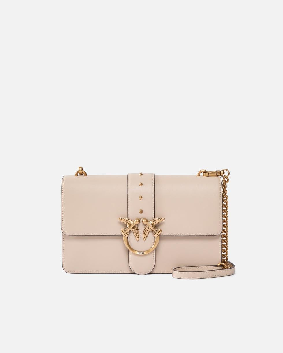 Borsa a mano media Love Bag One in pelle<BR/> 105857A0F1 C50Q PINKO