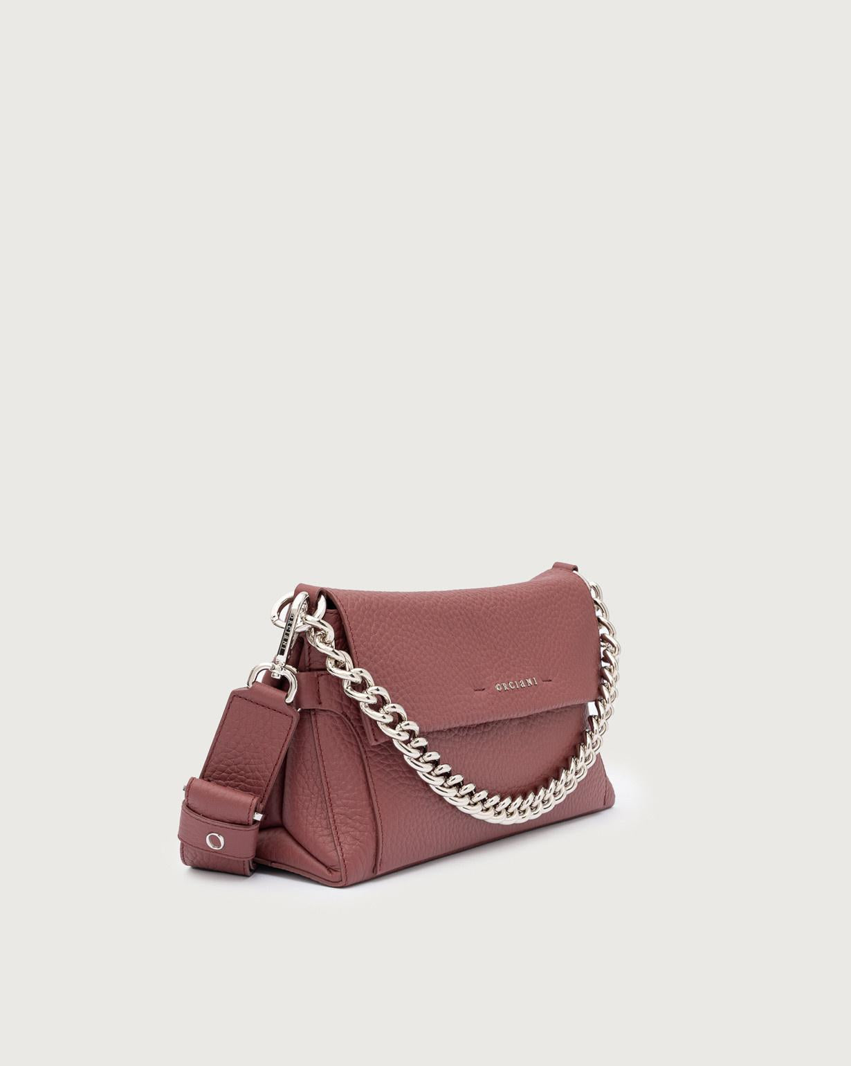 Borsa donna in pelle con tracolla e catena Missy Longuette