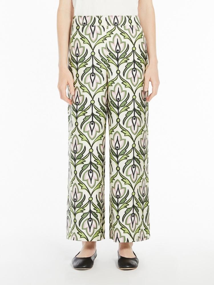 Pantalone donna in twill di seta EUSEBIO 002 WEEKEND
