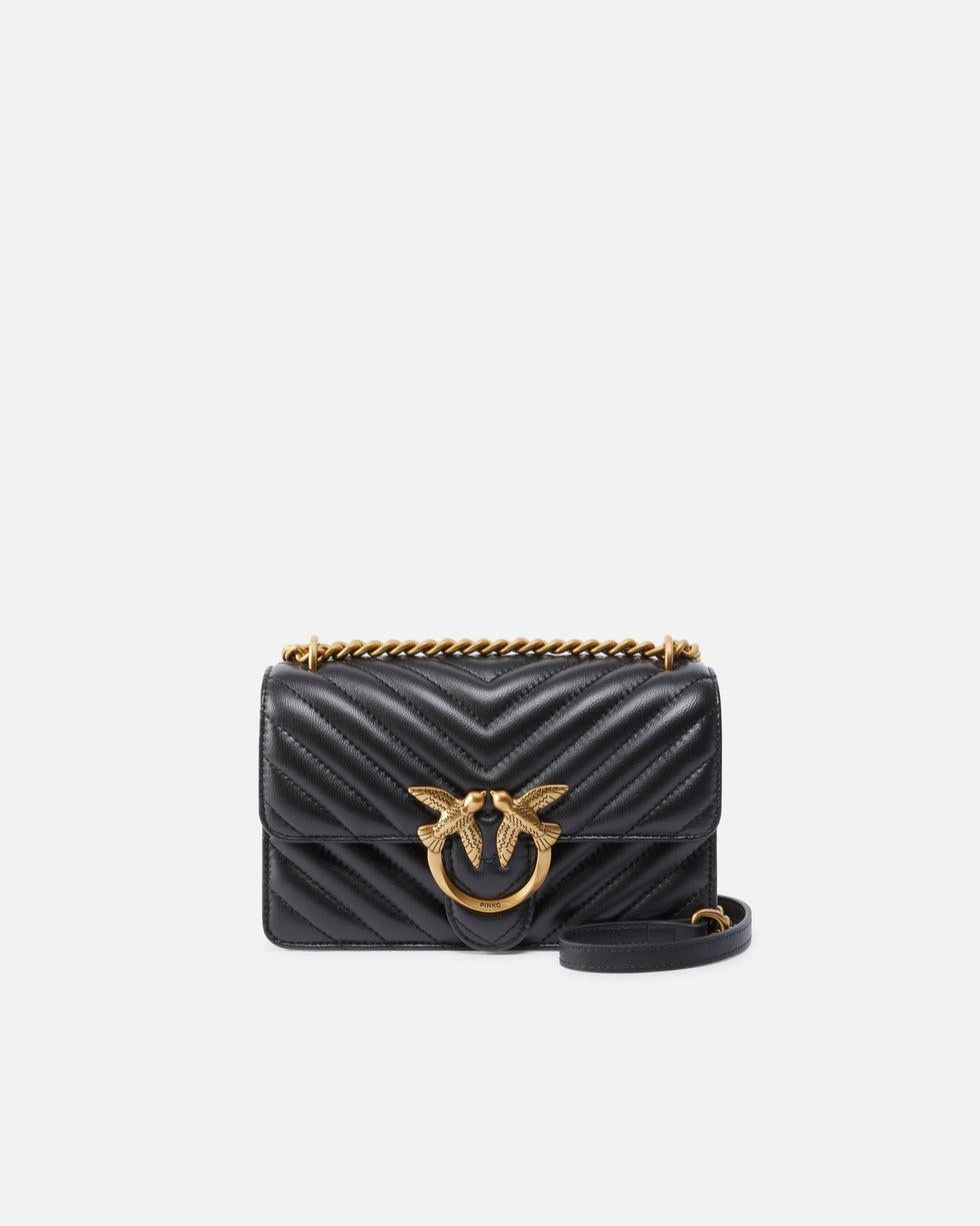 Borsa piccola a tracolla Love Bag One Chevron<BR/> 100074A0GK Z99Q PINKO