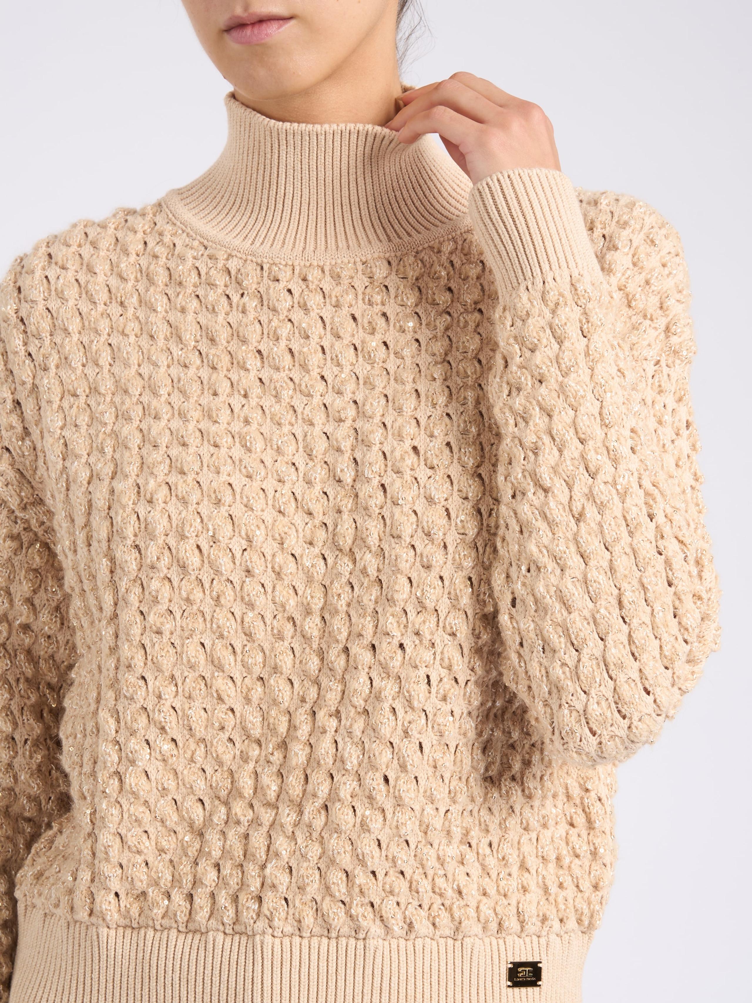 Maglia in bouclé con paillettes<BR/> MK20Q56E2 EA2 ELISABETTA FRANCHI