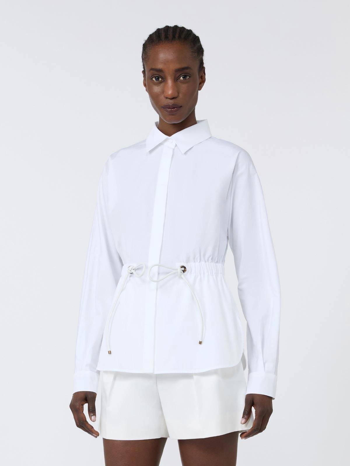 Camicia in popeline di cotone - Bianco ottico<BR/> MXMTAZZINA 001 MAX MARA