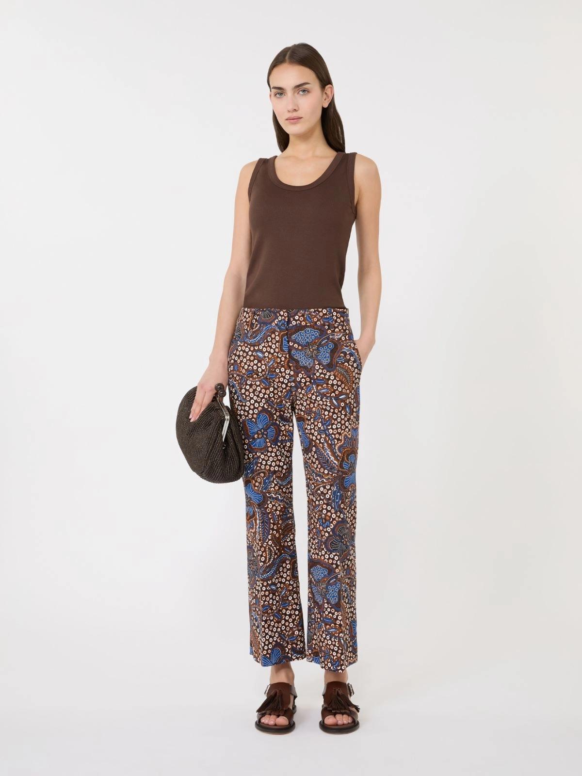 Top in cotone stretch - CIOCCOLATO<BR/> WKDMULTIC 003 WEEKEND