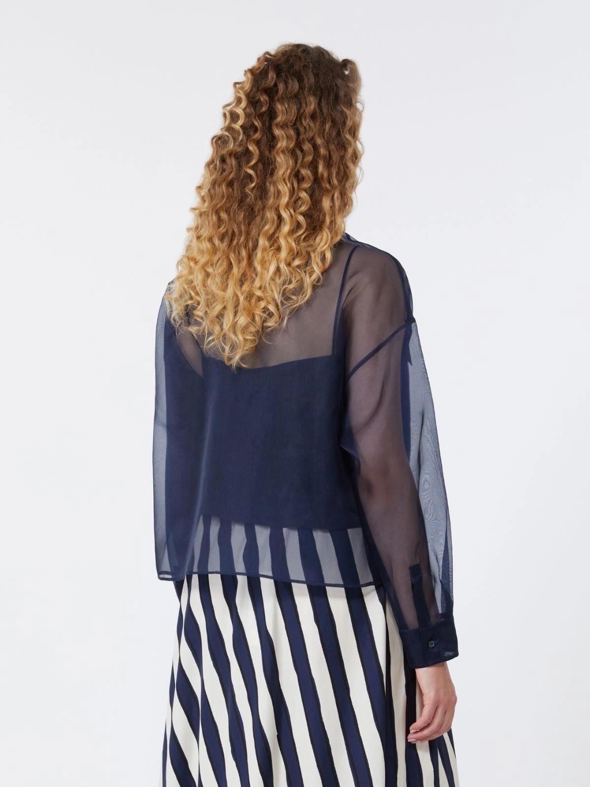 Camicia in organza di seta - BLU<BR/> WKDCOLOMBA 004 WEEKEND