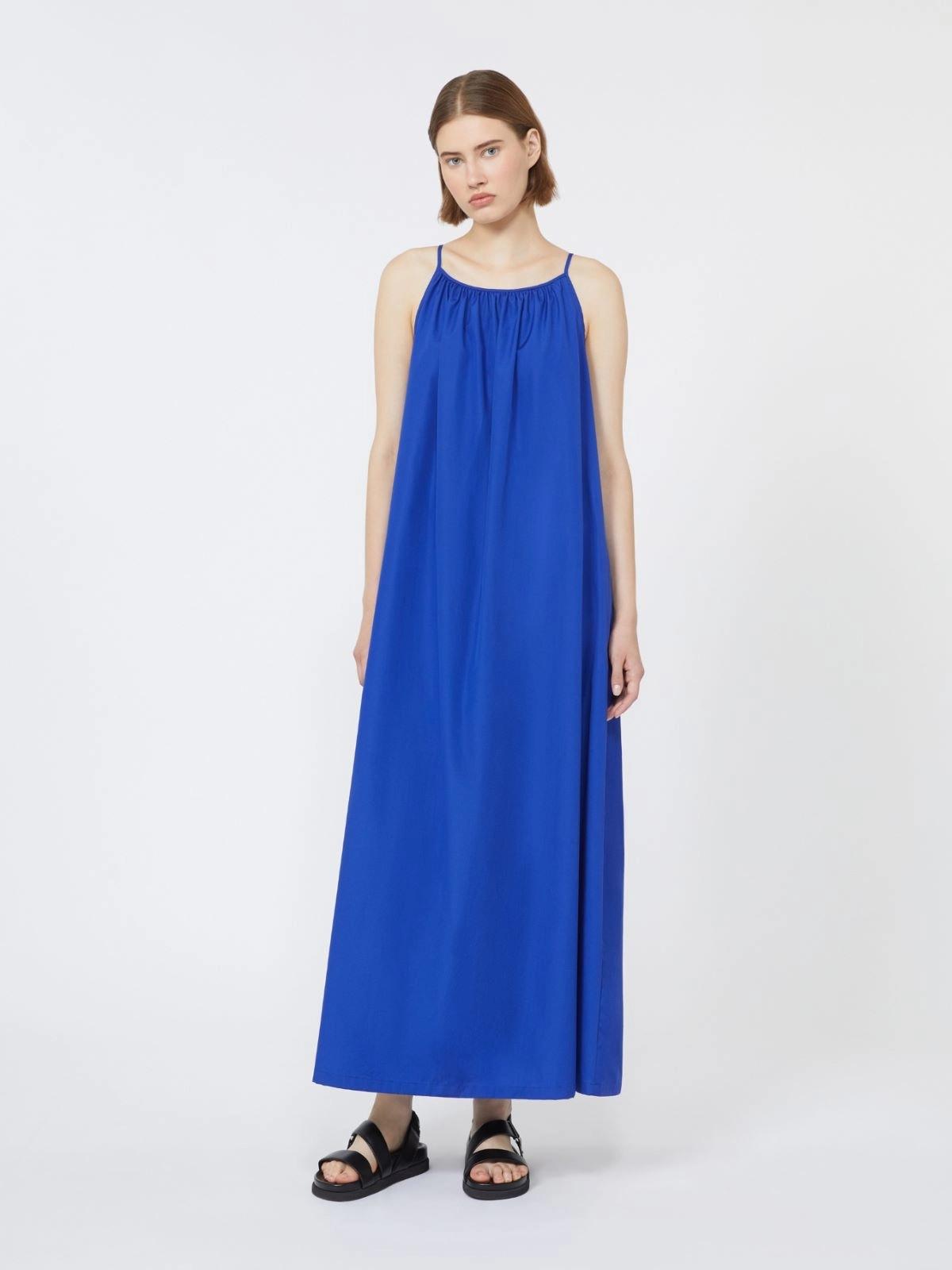 Abito in popeline di cotone - Blu<BR/> MSTZUPPA 071 MAX MARA STUDIO