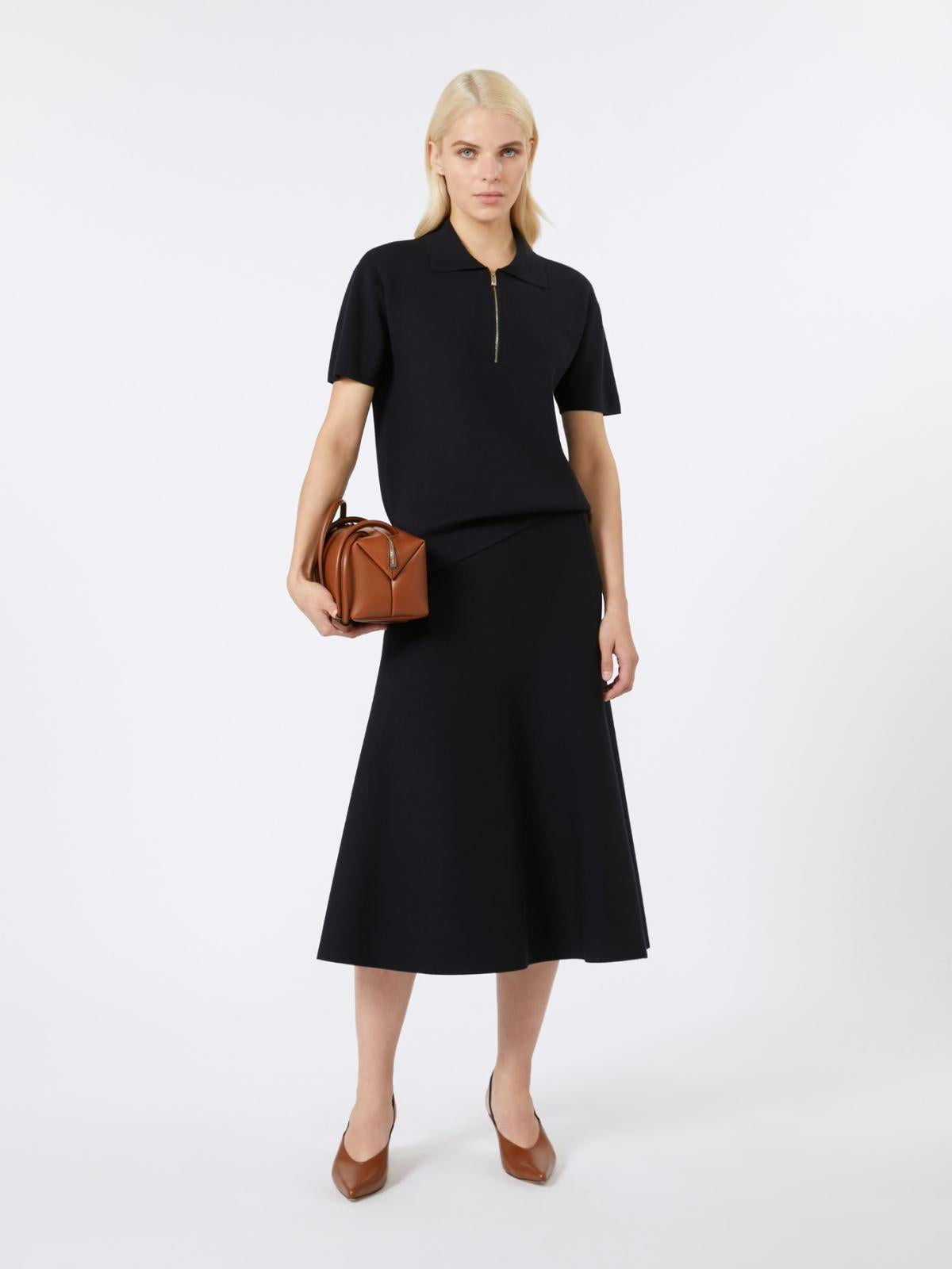 Gonna svasata in viscosa GIUSY 004 MAX MARA STUDIO