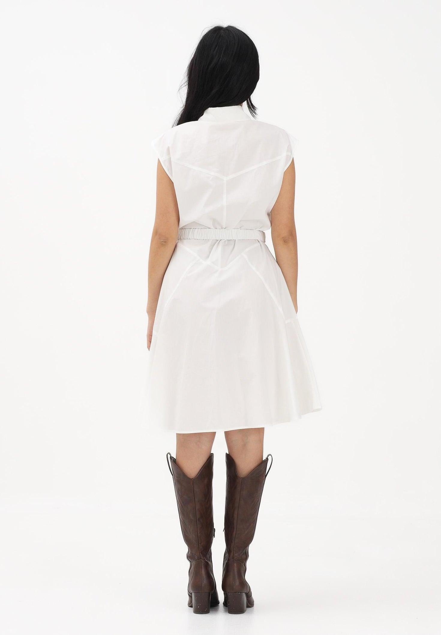 PINKO Abito chemisier bianco da donna con cintura<BR/> 103111A2LD Z05 PINKO