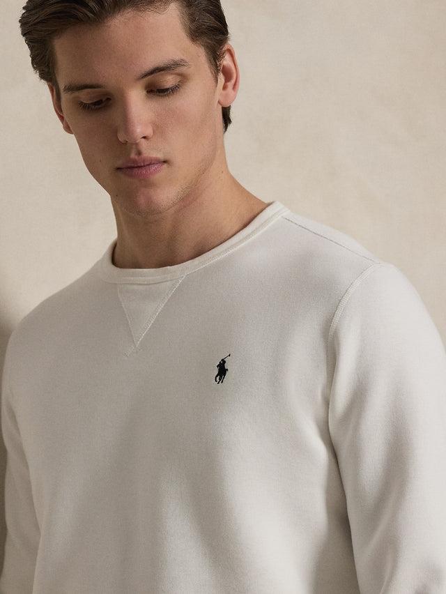 Felpa POLO RALPH LAUREN<BR/>in misto cotone con ricamo iconico 710961139 500 RALPH LAUREN