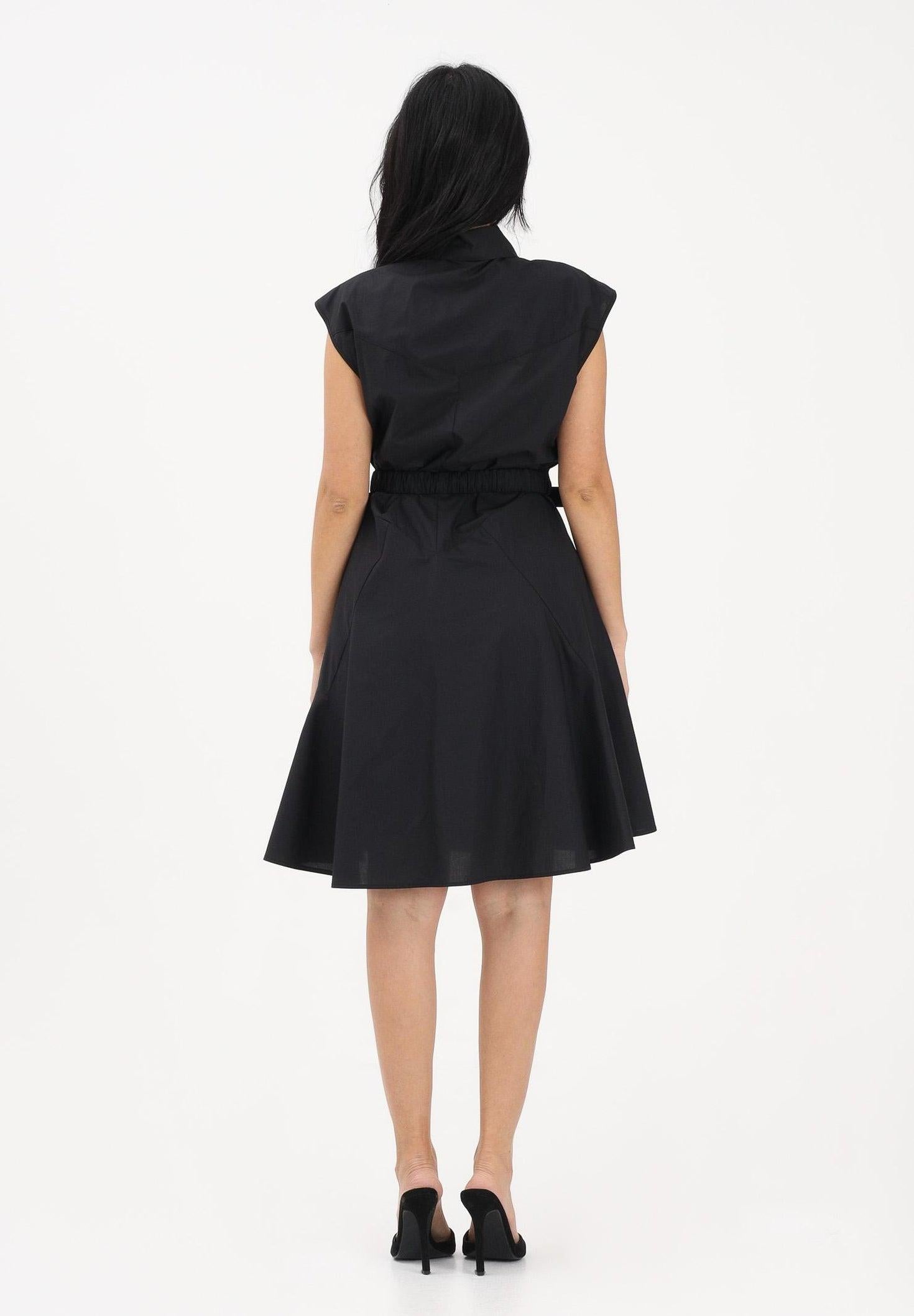 Abito chemisier nero da donna con cintura 103111A2LD Z99 PINKO