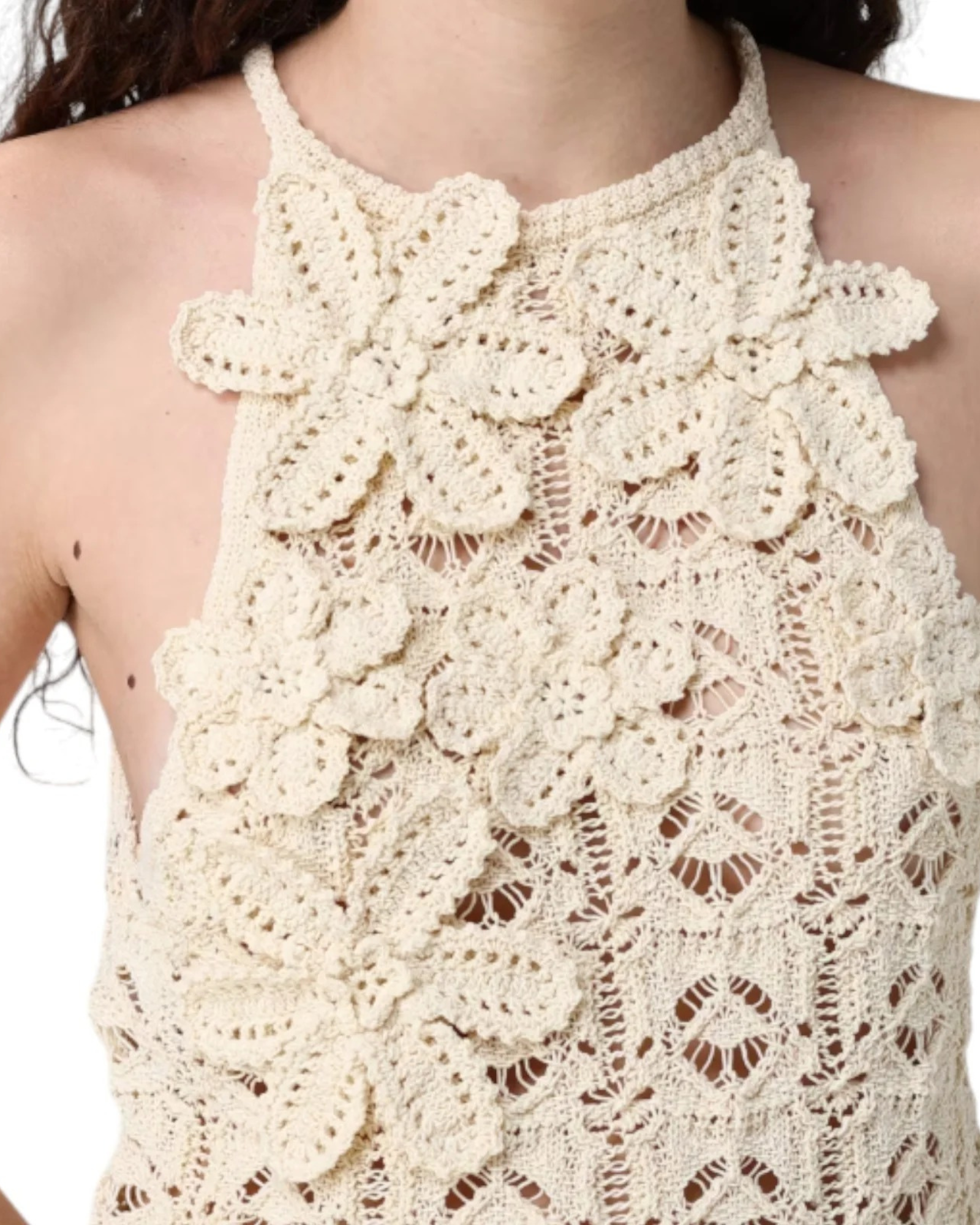 Top donna Nymphea Pinko in pizzo macramè