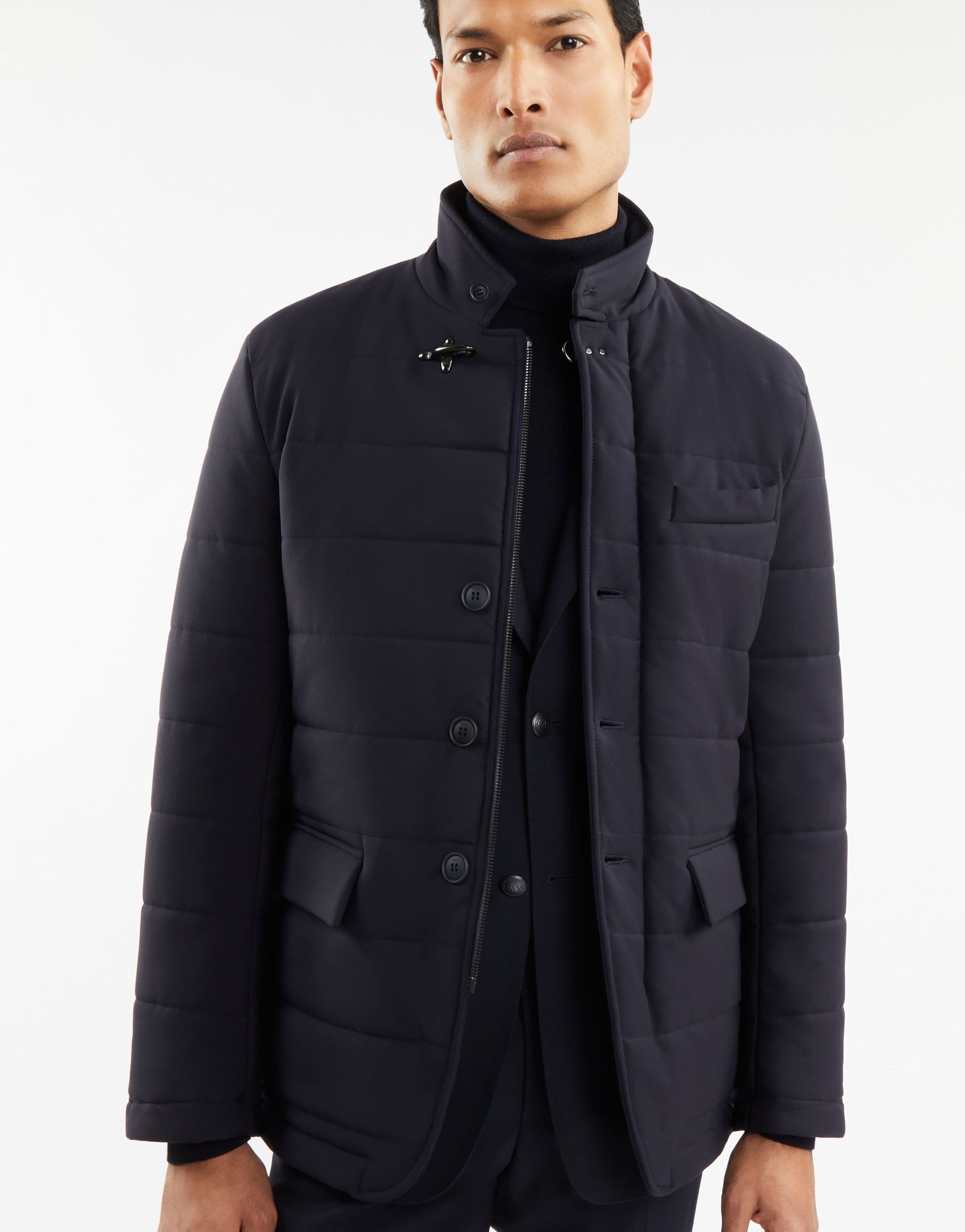 Giaccone uomo in nylon imbottito ovatta NAM4449060JWL ZU807 FAY 