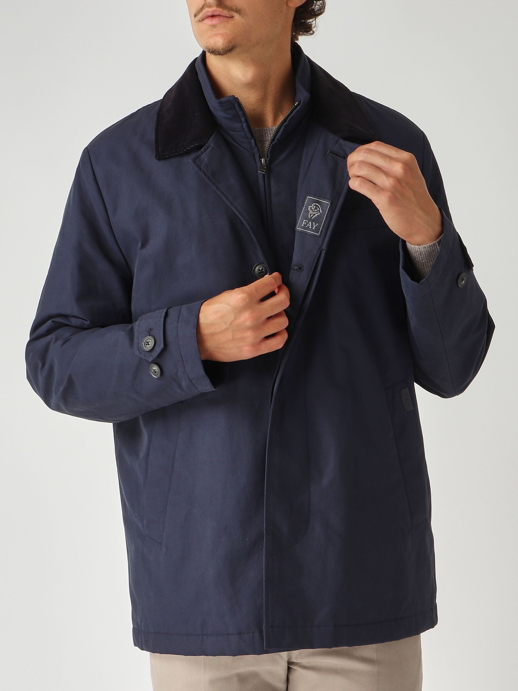 Giacca uomo Morning in faille di cotone e nylon NAM13510100XLZ J807 FAY 