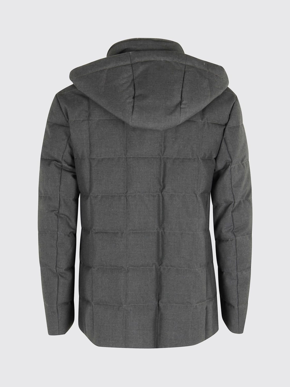 Caban in Canvas Mélange Imbottito in Piuma<BR/> NAM36510480XOB B803 FAY 