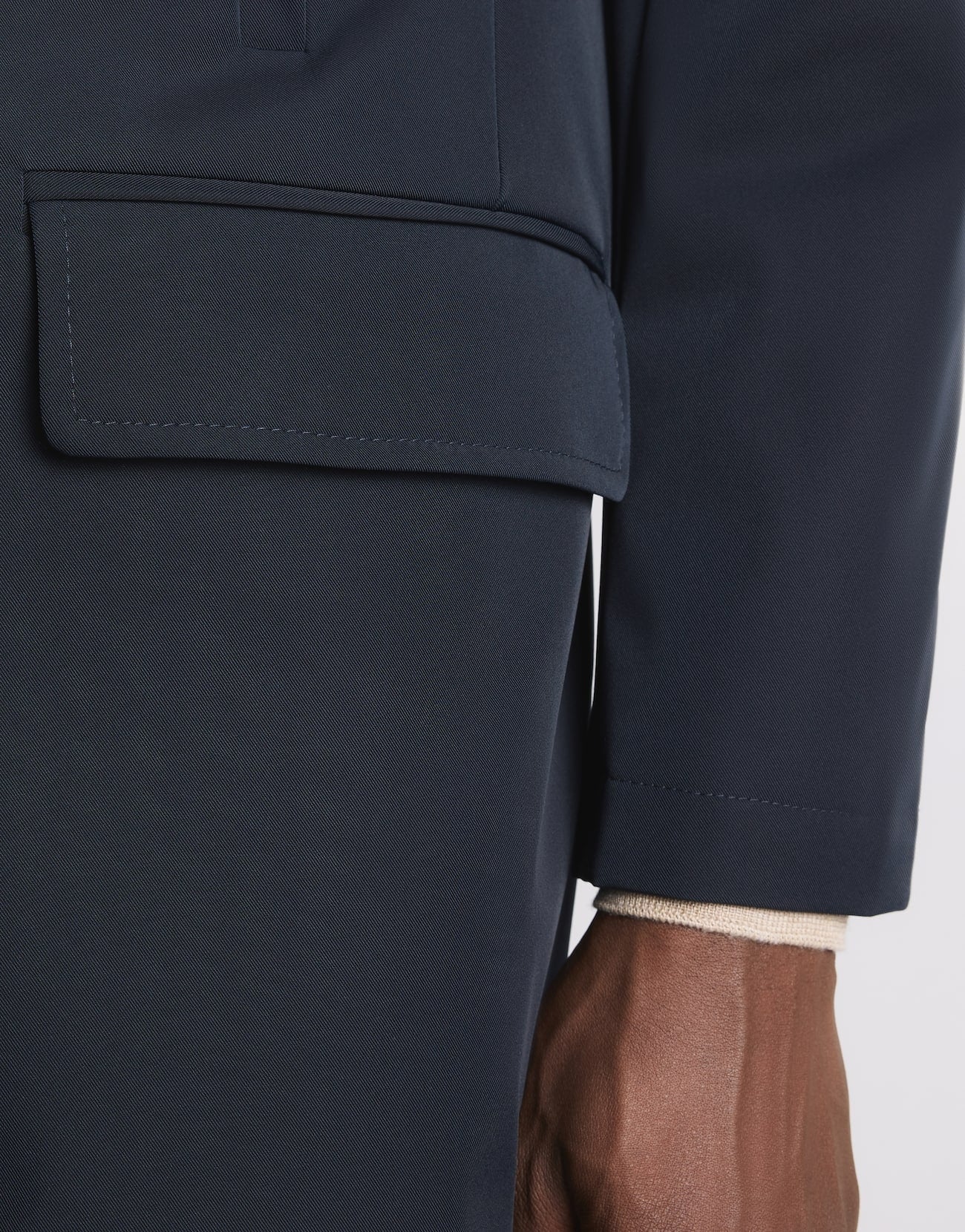 Double Coat in Gabardine Stretch<BR/> NAM5351168STOA U807 FAY 