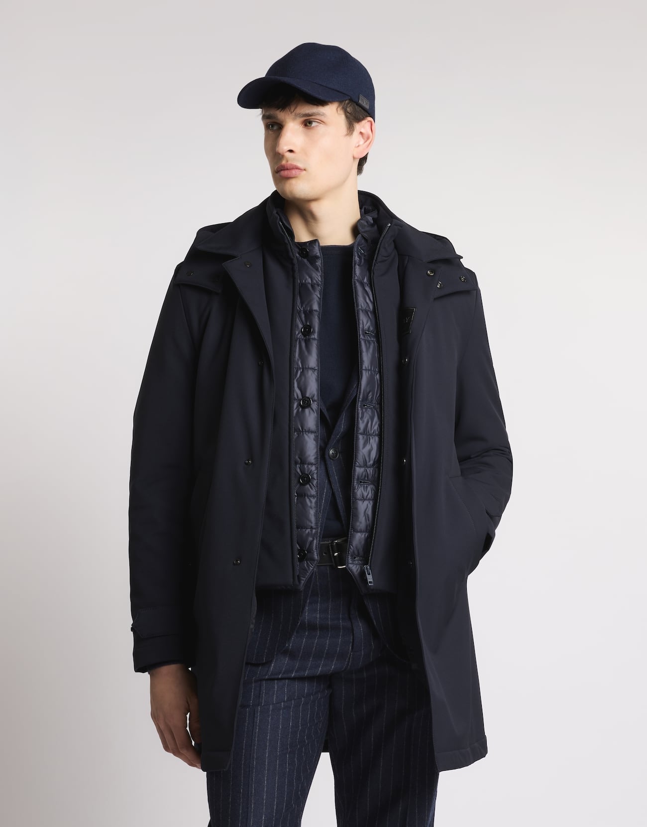 Morning Coat Travel in Jersey Stretch<BR/> NAM6151037JXRF U807 FAY 