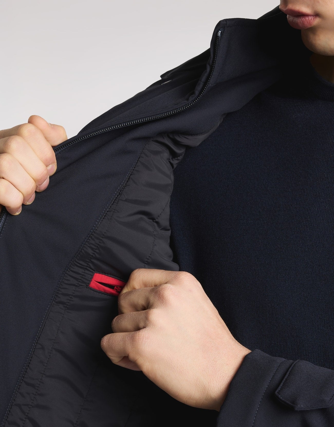 Morning Coat Travel in Jersey Stretch<BR/> NAM6151037JXRF U807 FAY 