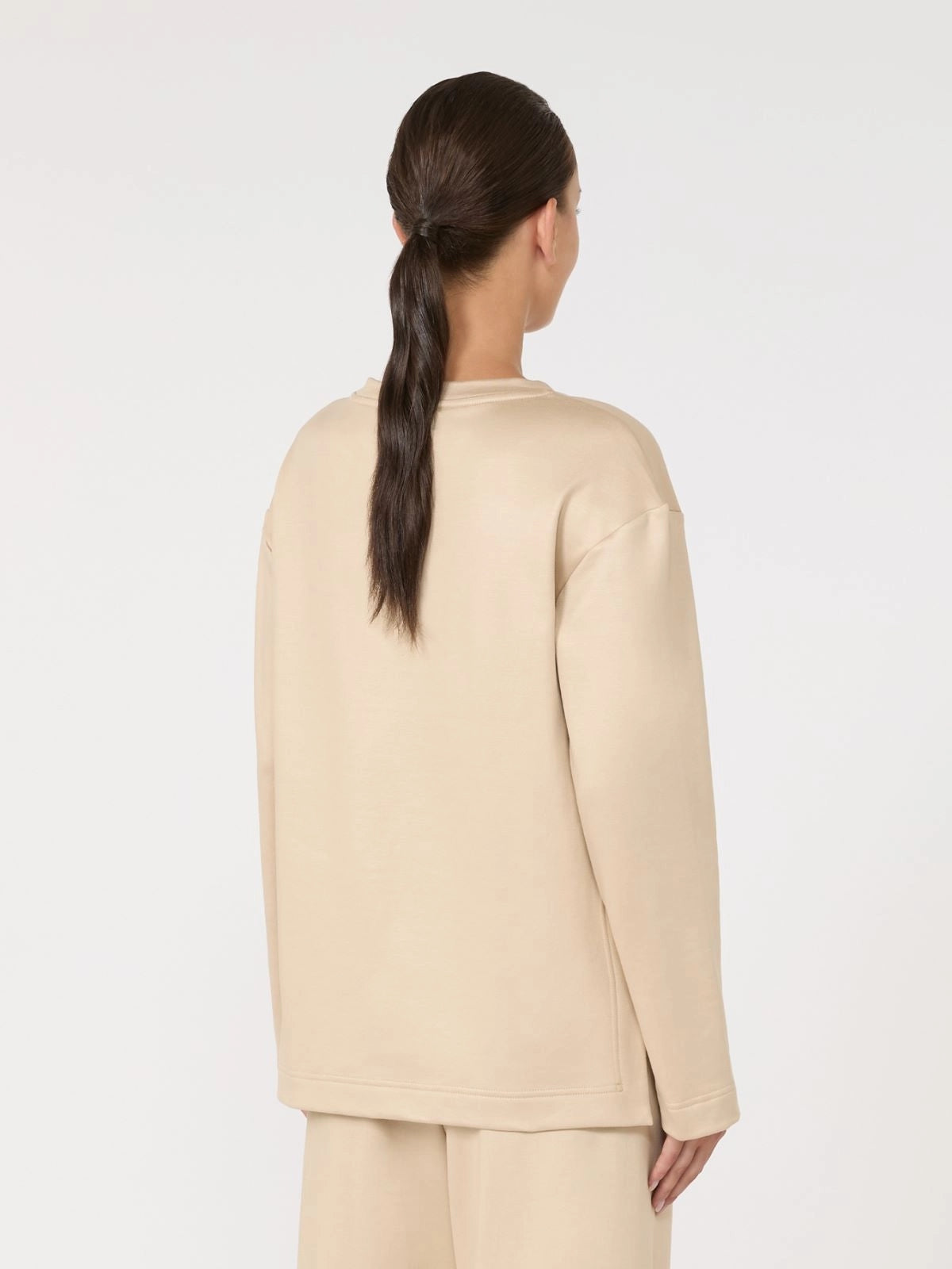 Felpa in misto seta con logo BERMA 003 MAX MARA 
