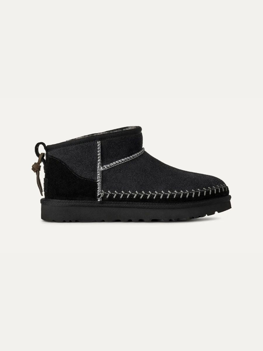 Donna Stivali Classic Ultra Mini Biarritz<BR/> 1171538 BLK UGG 