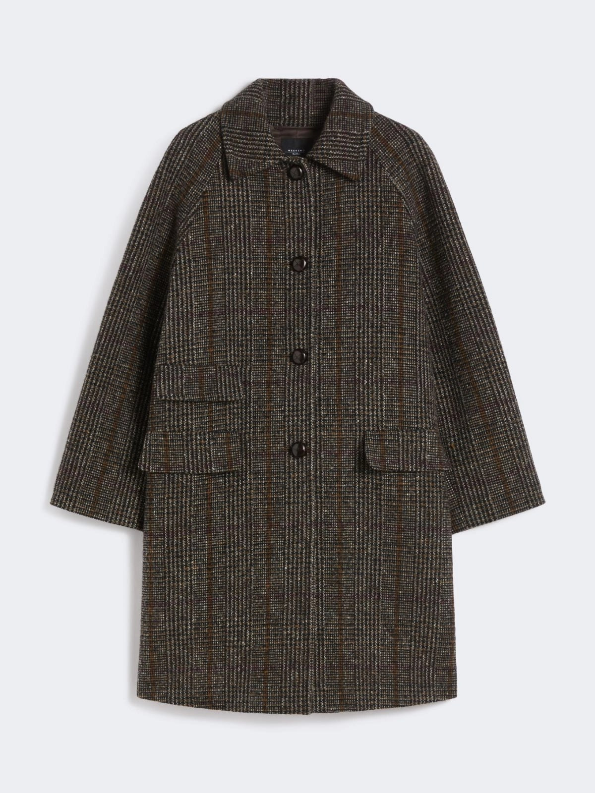 Cappotto midi in lana Principe di Galles PITONE 001 WEEKEND 