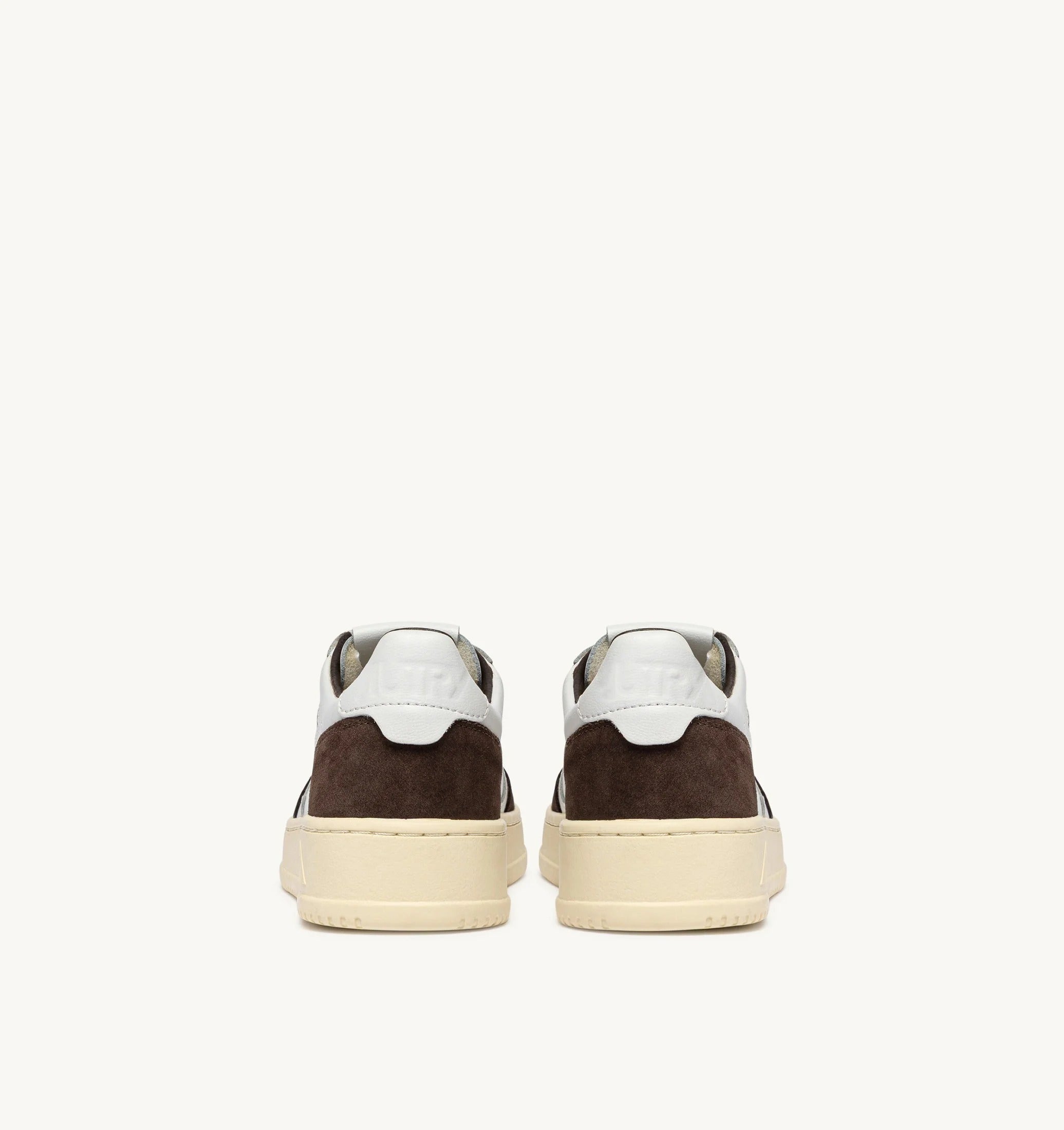 AUTRY SNEAKERS<BR/>SNEAKERS MEDALIST LOW IN PELLE BIANCA E SUEDE MOGANO AULM FT19 AUTRY ACTION SHOES 