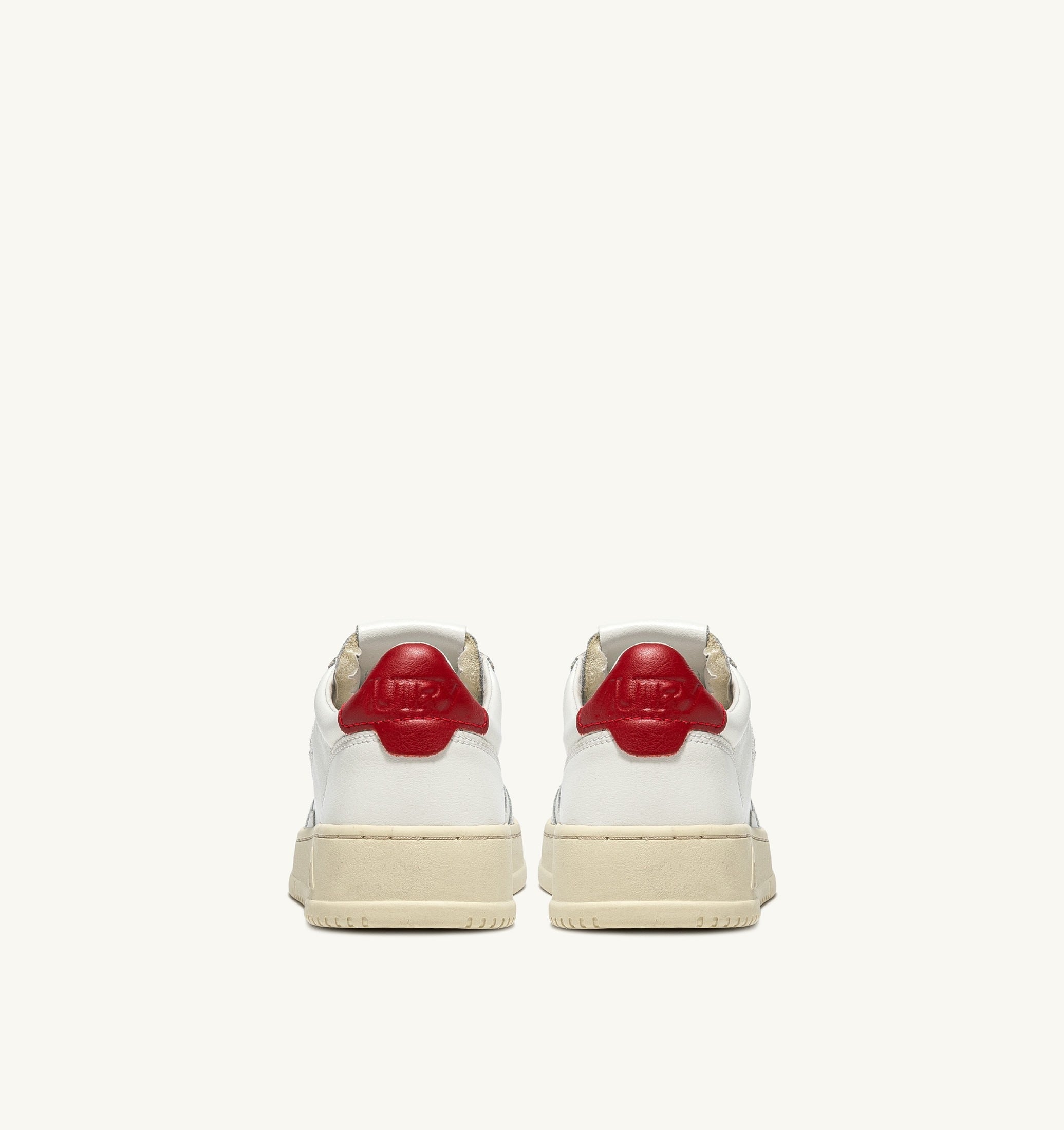 AUTRY SNEAKERS<BR/>SNEAKERS MEDALIST LOW IN PELLE BIANCA E ROSSA AULM LL21 AUTRY ACTION SHOES 