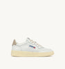 AUTRY SNEAKERSSNEAKERS MEDALIST LOW IN PELLE BIANCA E FEATHER GRAY