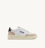 AUTRY SNEAKERSSNEAKERS MEDALIST LOW IN PELLE BIANCA E NERA E SUEDE BEIGE
