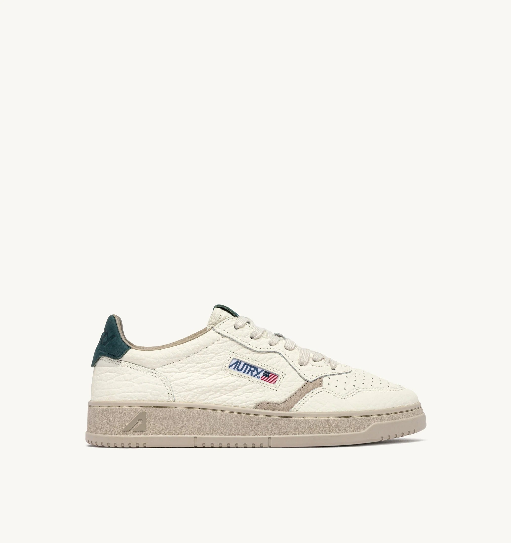 AUTRY SNEAKERS<BR/>SNEAKERS MEDALIST LOW IN PELLE FEATHER GRAY E DARK SEA AULM NE18 AUTRY ACTION SHOES 