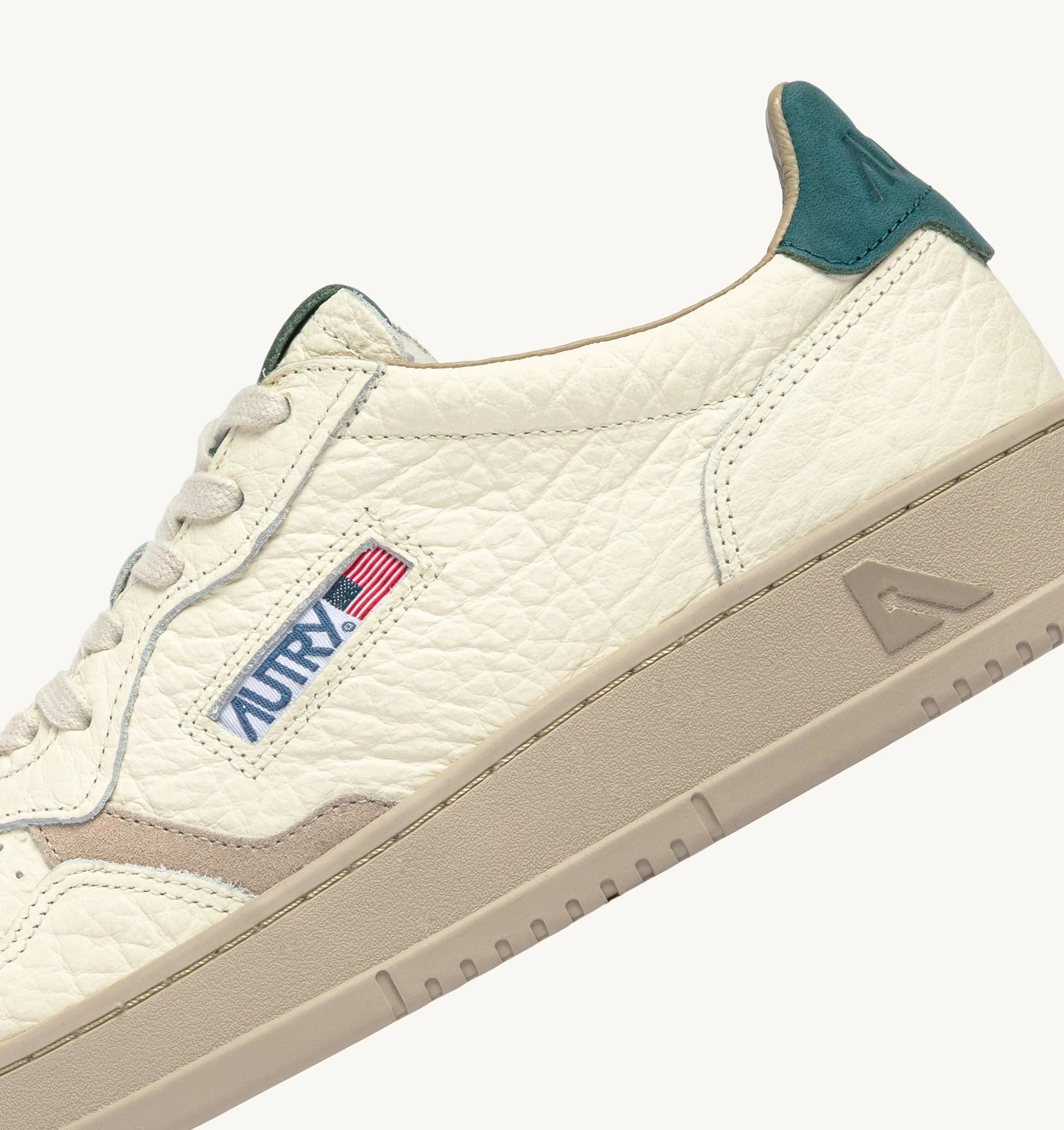 AUTRY SNEAKERS<BR/>SNEAKERS MEDALIST LOW IN PELLE FEATHER GRAY E DARK SEA AULM NE18 AUTRY ACTION SHOES 