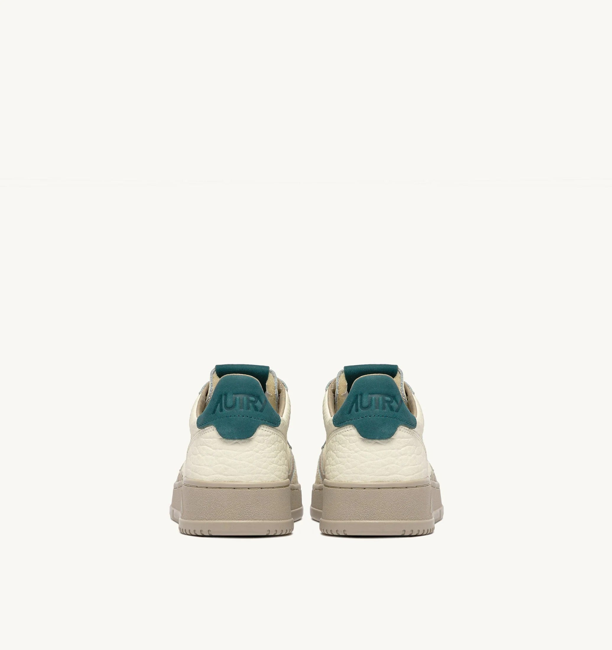 AUTRY SNEAKERS<BR/>SNEAKERS MEDALIST LOW IN PELLE FEATHER GRAY E DARK SEA AULM NE18 AUTRY ACTION SHOES 