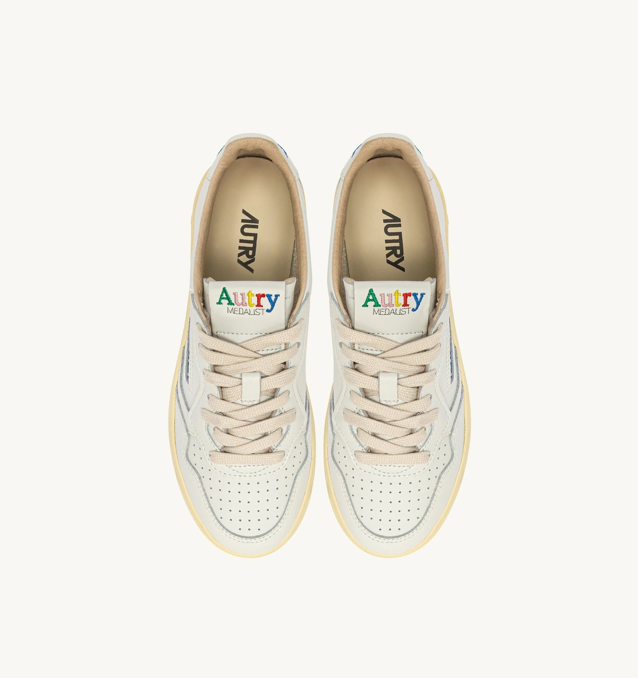 AUTRY SNEAKERS<BR/>SNEAKERS MEDALIST LOW IN PELLE BIANCA AULW BG01 AUTRY ACTION SHOES 
