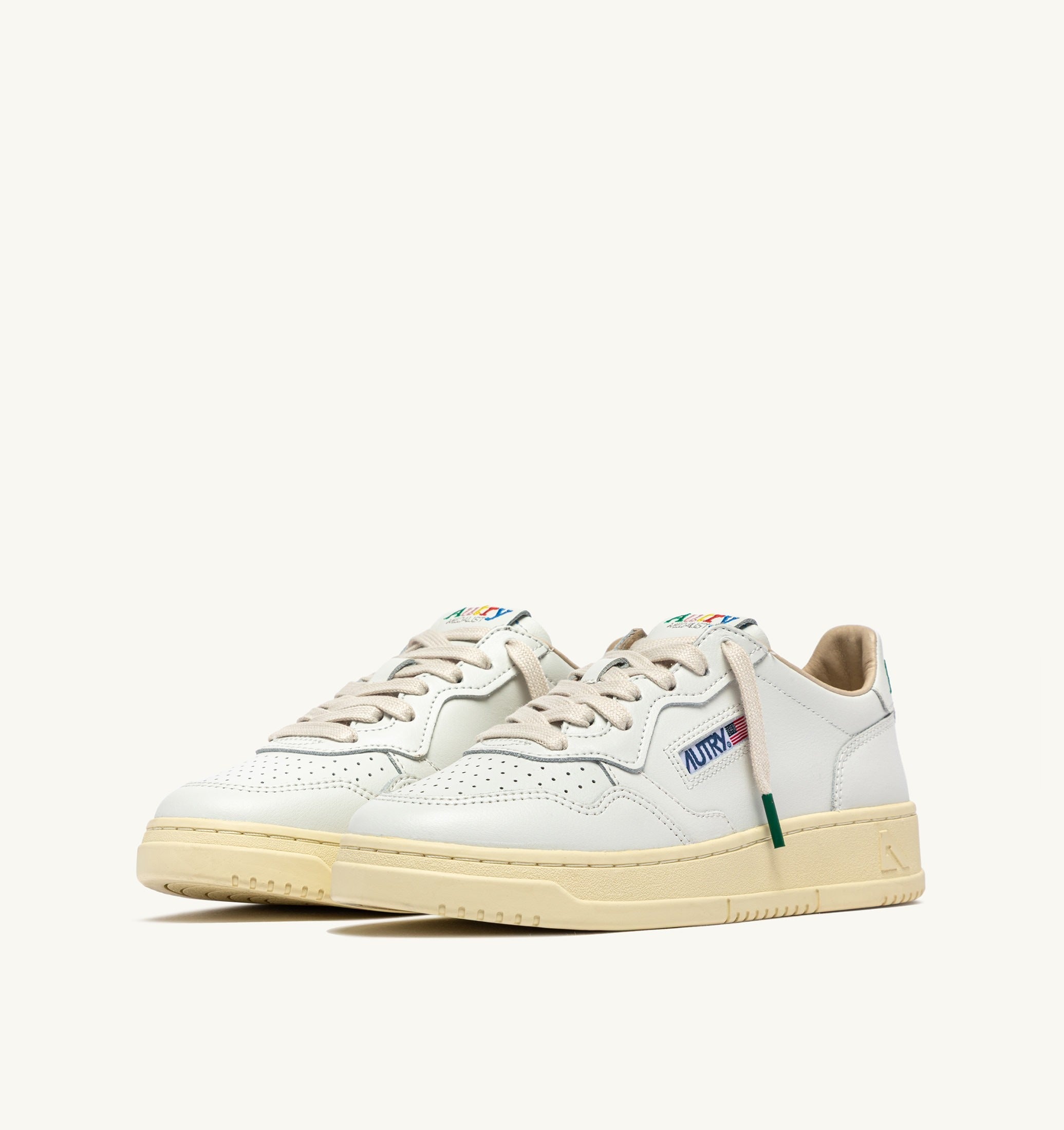 AUTRY SNEAKERS<BR/>SNEAKERS MEDALIST LOW IN PELLE BIANCA AULW BG01 AUTRY ACTION SHOES 