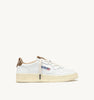 AUTRY SNEAKERSSNEAKERS MEDALIST LOW IN PELLE BIANCA E SUEDE LEOPARD
