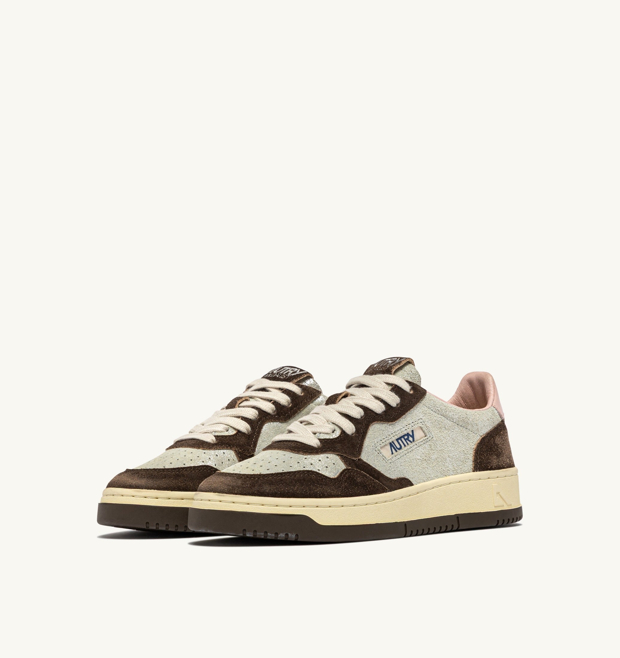 AUTRY SNEAKERS<BR/>SNEAKERS MEDALIST LOW IN SUEDE ARGENTO E MUSTANG SUGAR AULW YB02 AUTRY ACTION SHOES 