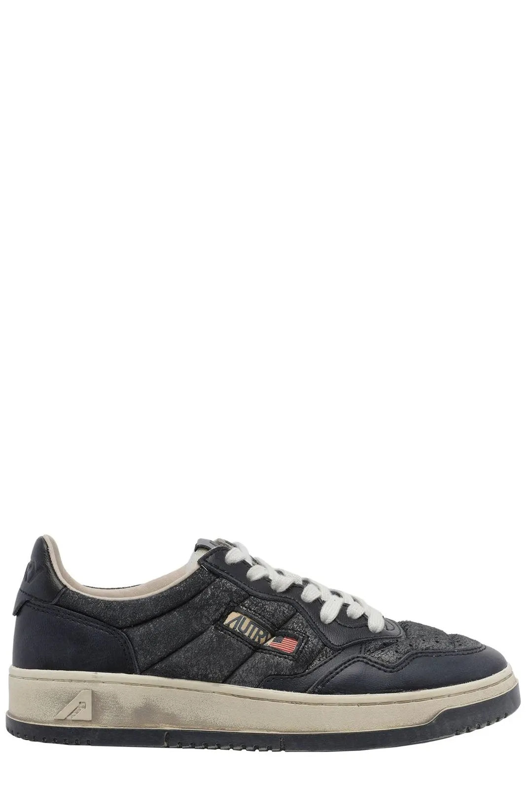AUTRY SNEAKERS<BR/>SNEAKERS MEDALIST LOW  VINTAGE IN PELLE NERA AVLM AD03 AUTRY ACTION SHOES 