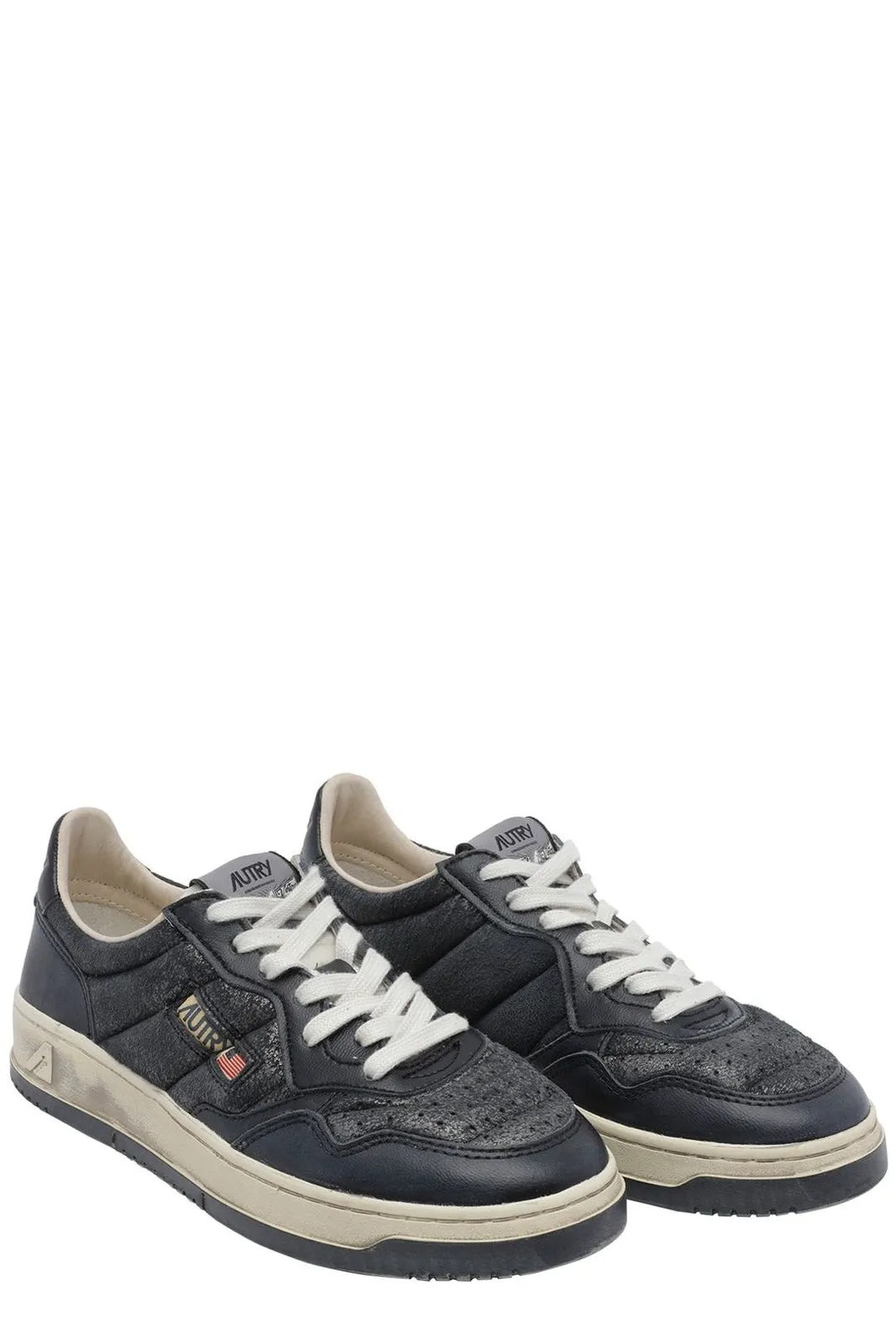 AUTRY SNEAKERS<BR/>SNEAKERS MEDALIST LOW  VINTAGE IN PELLE NERA AVLM AD03 AUTRY ACTION SHOES 
