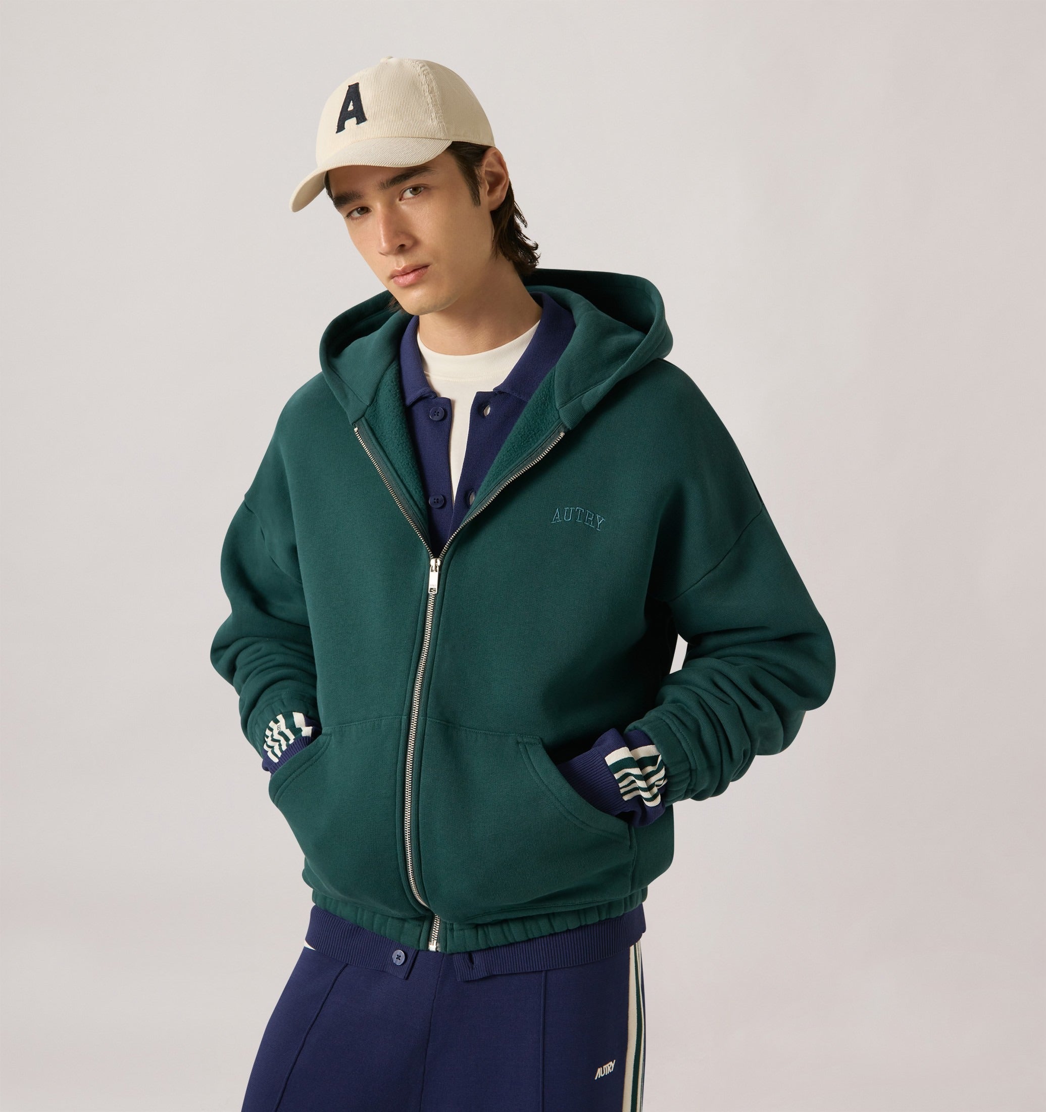 AUTRY ABBIGLIAMENTO<BR/>FELPA CON ZIP UNISEX HIPX 121F AUTRY ACTION SHOES 