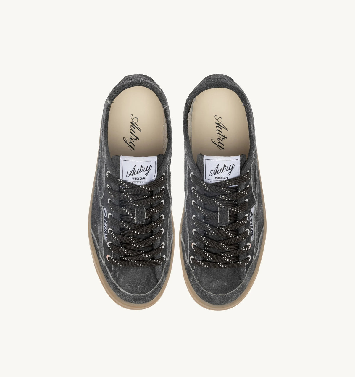 SNEAKERS WINDSCAPE LOW IN SUEDE NERO SCLM KQ06 AUTRY ACTION SHOES 