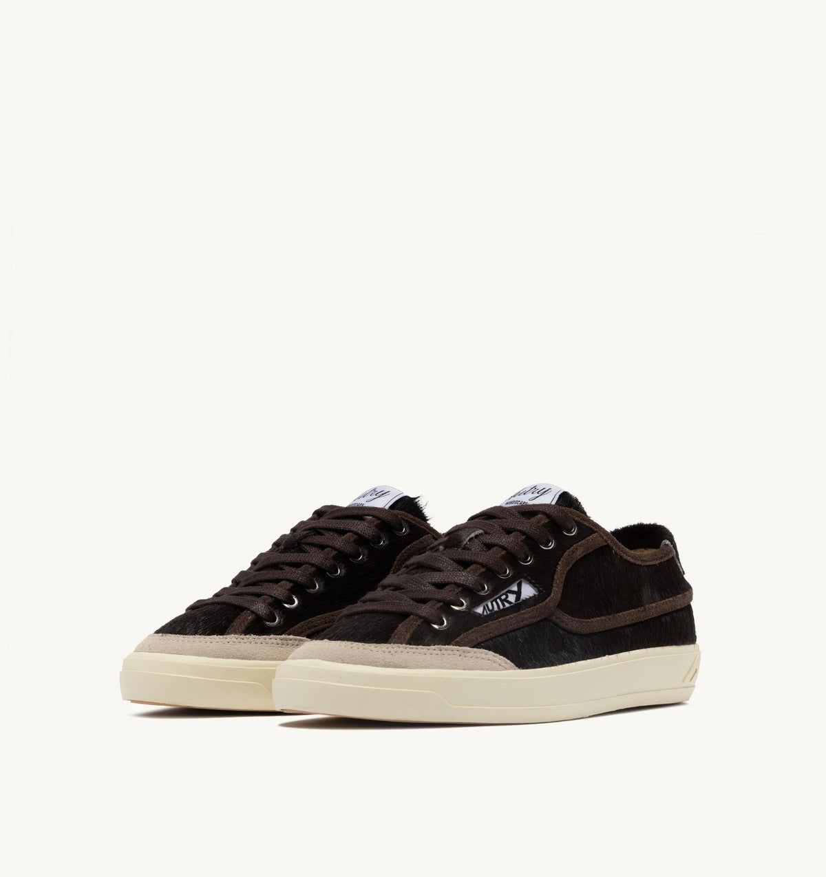 SNEAKERS WINDSCAPE LOW EFFETTO CAVALLINO MARRONE<BR/> SCLW JP04 AUTRY ACTION SHOES 