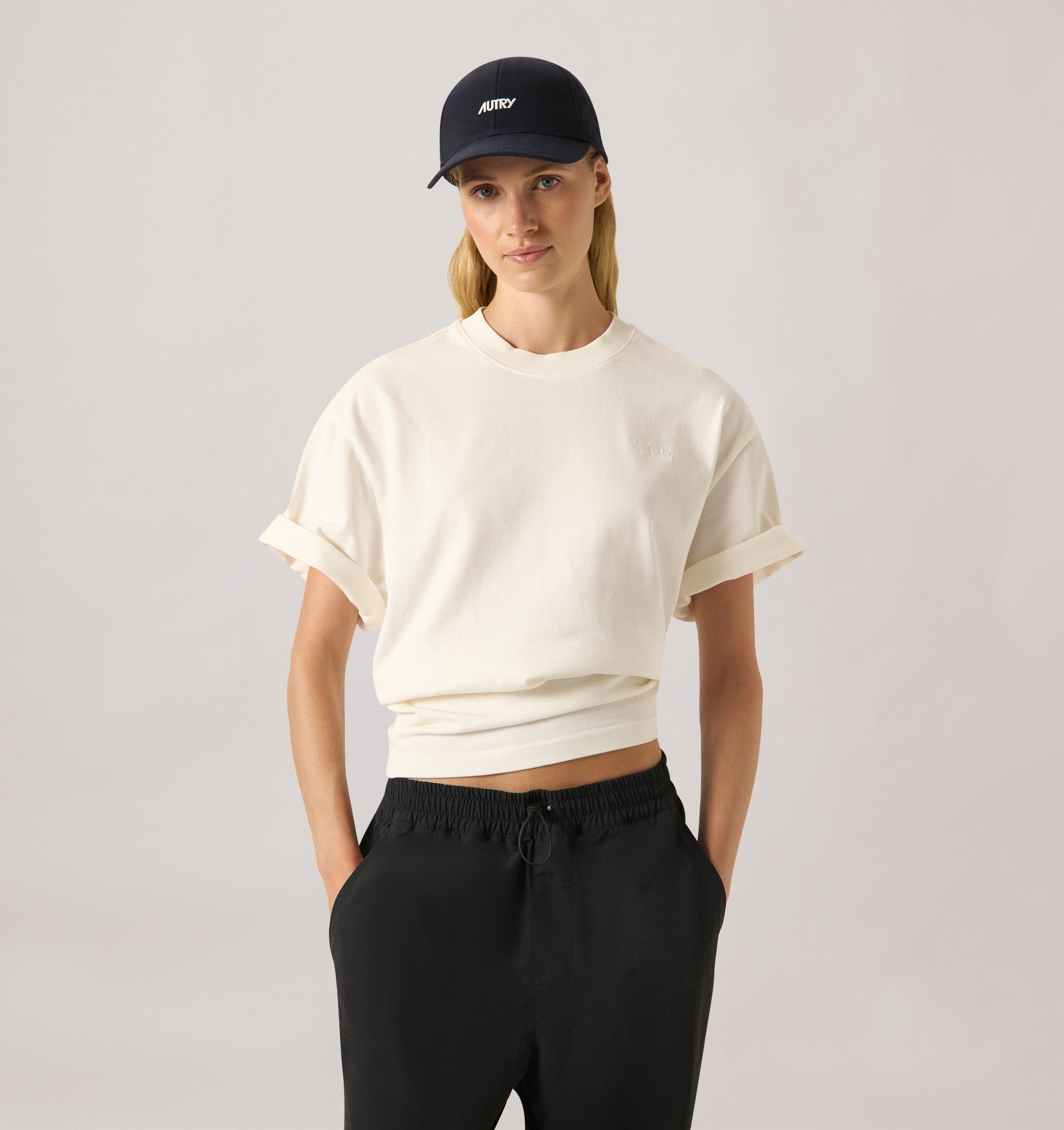 AUTRY ABBIGLIAMENTO<BR/>T-SHIRT CON LOGO TONO SU TONO UNISEX TSPX 111A AUTRY ACTION SHOES 
