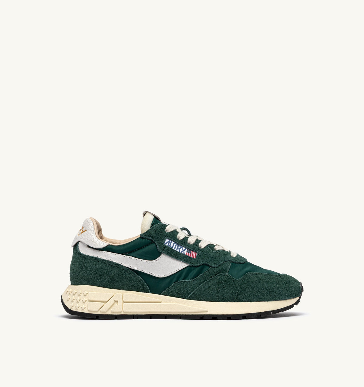 AUTRY SNEAKERS<BR/>SNEAKERS REELWIND LOW IN NYLON E SUEDE BIANCO E BOTANICAL GARDEN WWLM NC41 AUTRY ACTION SHOES 
