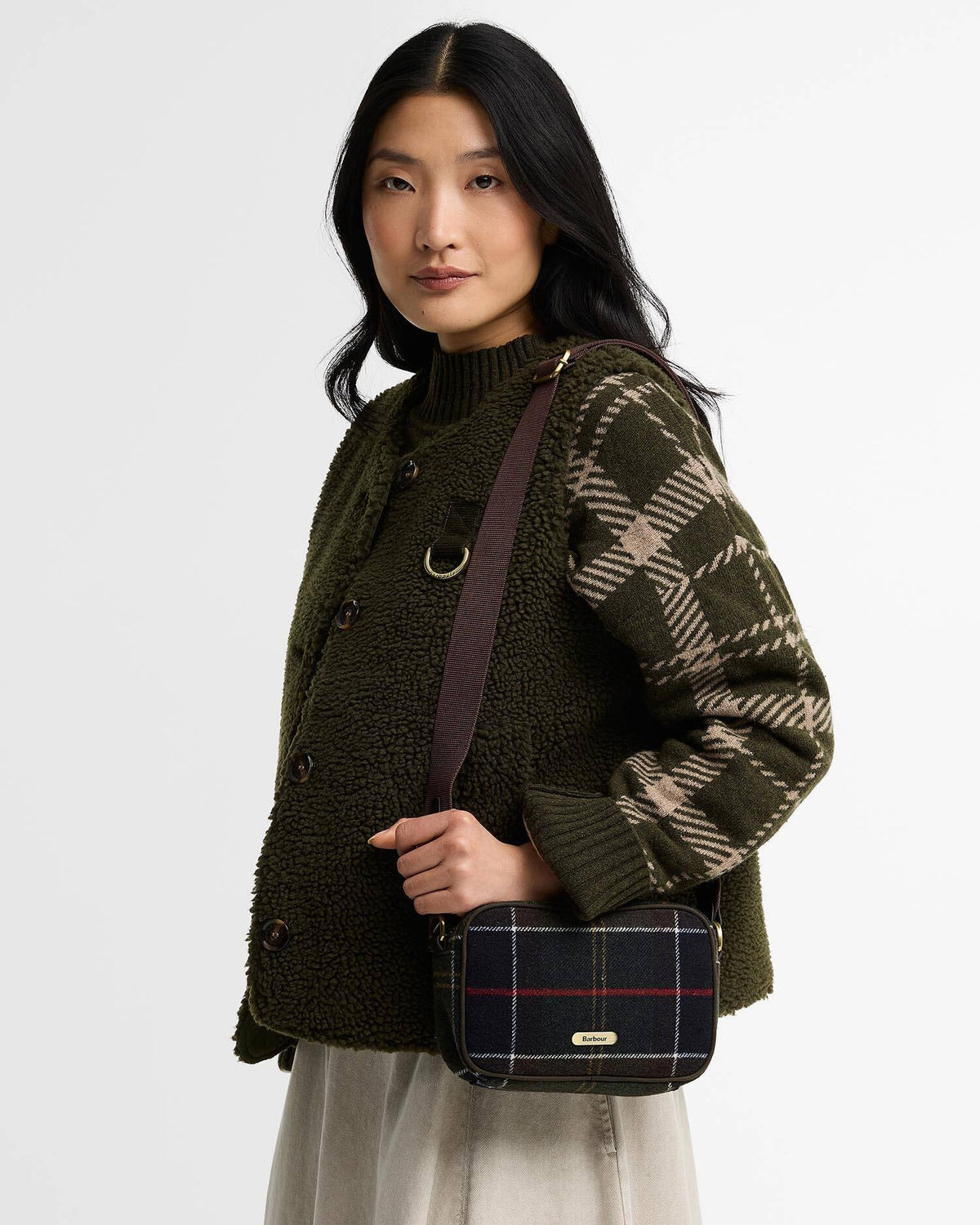 Mini borsa a tracolla Contine in tartan LBA0543 TN11 BARBOUR 